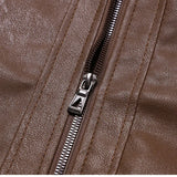 Men's Vintage-Style Leather Biker Jacket