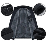 Men's Quilted Winter Jacket with Fleece Lining
