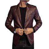 Men's Business Casual Leather Jacket