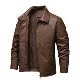 Elegant Men's Windproof Leather Jacket
