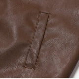 Men's Vintage-Style Leather Biker Jacket