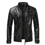 Men's Elegant Classic-Cut Leather Jacket