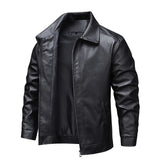 Men's Vintage-Style Leather Biker Jacket