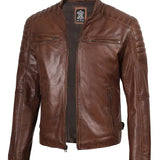 Graham Men's Café Racer Leather Jacket
