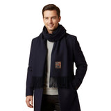 Duncan Men's Cashmere and Merino Scarf – Black