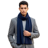 Dale Men's Cashmere and Merino Wool Scarf – Navy