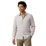 Relaxed Men's Long Sleeve Linen-Blend Shirt