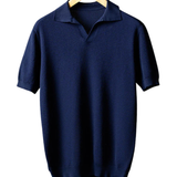 Men's Elegant Cotton Knit Polo Shirt