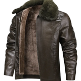 Men's Fleece-Lined Leather Jacket