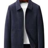 Elegant Men's Textured Fabric Jacket
