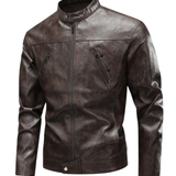 Men's American-Style Leather Bomber Jacket