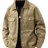 Men's Checked Faux Suede Jacket