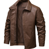 Men's Vintage-Style Leather Biker Jacket